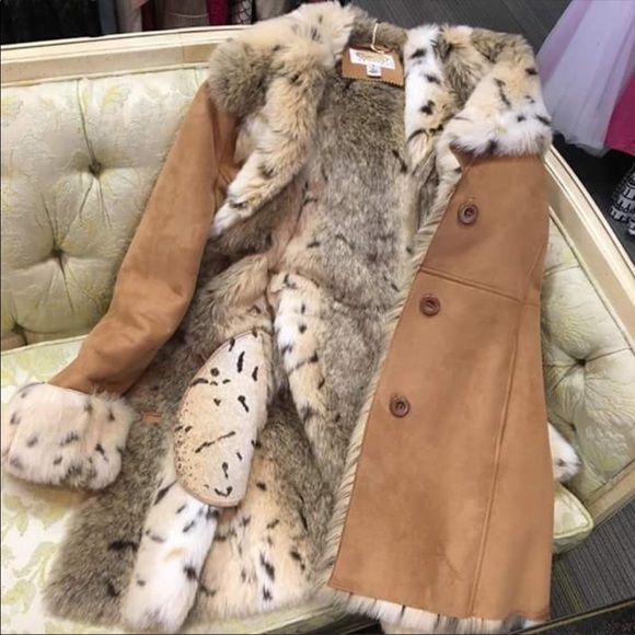 Talbots faux leopard and suede coat S - Picture 4 of 5